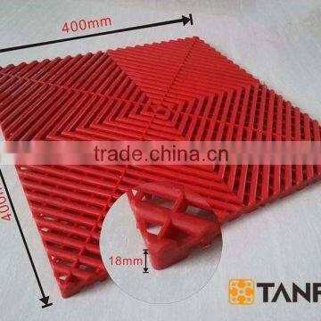 TANFU Red Good Quality Expo Plastic Flooring for Heli Expo and Trade Show & Event & Garage