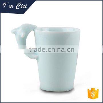 Chinese ceramic tea mug with dolphin handle CC-C034