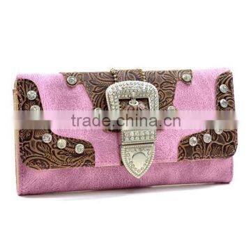 Card Holder Bling Rodeo Cowgirl Rhinestone Buckle Western Wallet