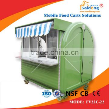 High Quality Fast Food cart in new type CE ISO9001 approve mobile ice creal cart-coffee cart