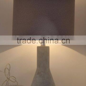Energy saving new material design cement table lamp with gray lampstand home goods decorative CE UL standard