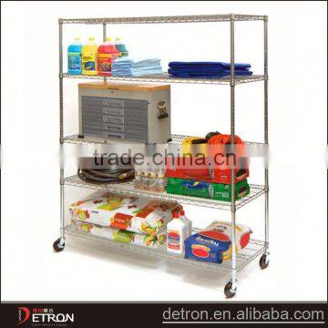 5 tier NSF movable chrome wire shelf