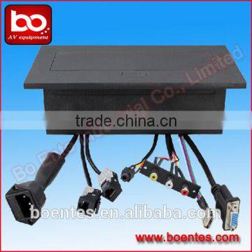 Conference Table Conceal Socket for Desktop Button Pop Up Power Socket Box With VGA/HDMI Wires Connected Plug photo-5