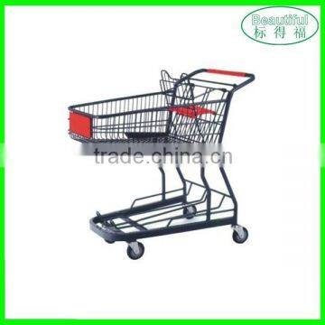 Wholesale Supermarket Japen Style Aeon Two-Tier Shopping Trolley