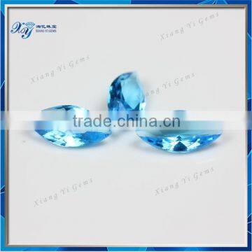 Bulk blue cheap semi precious glass gemstone market price in stock for jewelry decoration