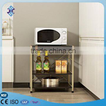 Japanese 3 layer kitchen microwave oven shelving