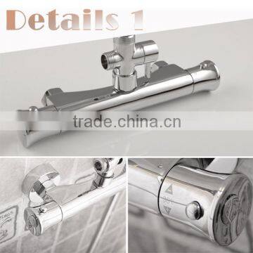 Elegant Wall Mounted Bathroom Shower Chrome Faucet photo-6