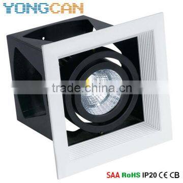 Modern Square recessed LED Grille light MR16 7W Ceiling light 1,2,3 heads
