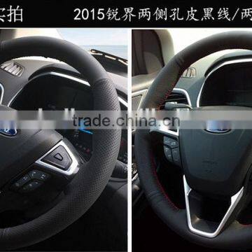 New World New Mondeo Wing Tiger Explorers Dedicated to Winning Hand Stitched Leather Steering Wheel Covers 16 Sharp Boundary photo-5