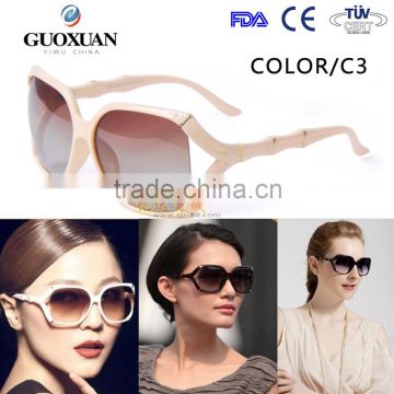 Fashion Lady Sun glasses Bamboo-Joint Polarized women sunglasses with case