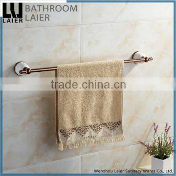 Bathroom Designs Zinc Alloy Rose Gold Finishing Bathroom Accessories Wall Mounted Single Towel Bar