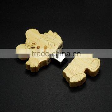 Promotional Gift engraving logo Wood USB Flash Drive with Wholesale Price