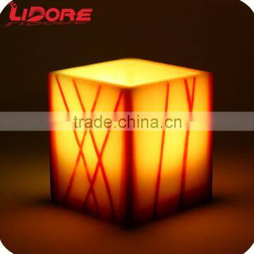 LIDORE Paraffin wax yellow flameless dancing flame moving wick Pattern home decor led candle lights