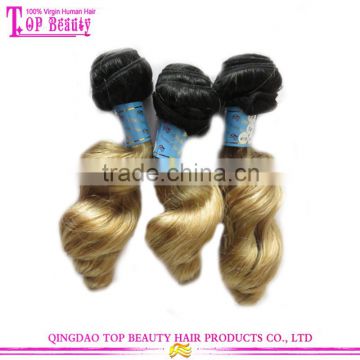 New Arrival 8"-30" Loose Wave Ombre Color 1B/27 Virgin Brazilian Human Hair Extension