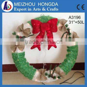 Christmas Occasion Decorated Christmas Led Light Garland Wreath photo-2