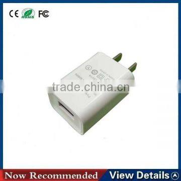 Single USB Port Mobile Phone Wall Charger, 5V 1A Certificated AC Adapter Travel Charger