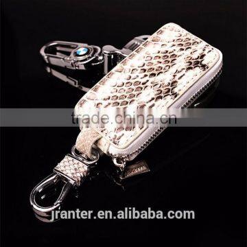 Custom python snakeskin key case for car,smart leather car key case