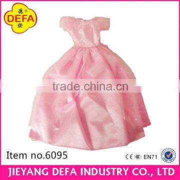 Pretty pink princess dress for fashion modeling plastic doll clothes