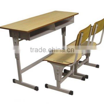 double school desk and chair