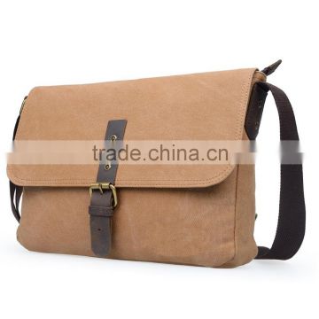 British Style Canvas Shoulder Messenger Bags for Unisex