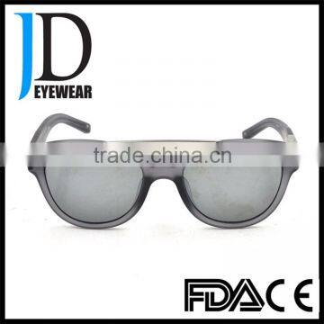 fashion dark lens sunglasses double bridge acetate grey sunglasses