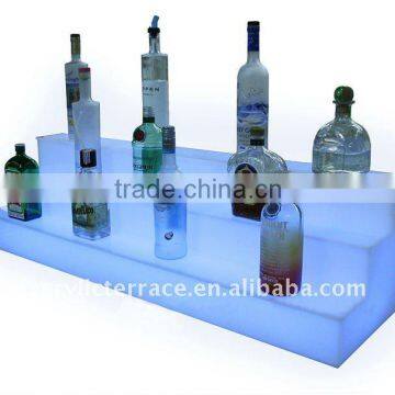 custom lucite LED wine shelf display stand