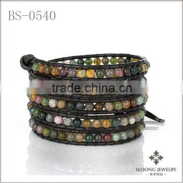 Ball Pave Bead Wrap Bracelet