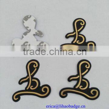 custom gold stamp plastic round sticker with logo