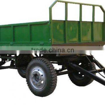 it is suitable for transporting in the farm land.double axle trailer