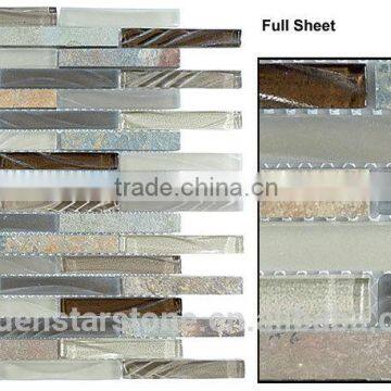 Gold Mosaic Tile and Mosaic Stone Mix (crystal Glass ) photo-6