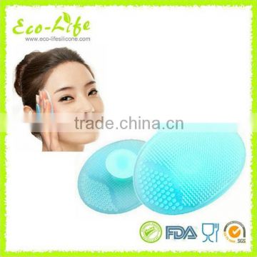 Wholesale FDA baby silicone cleaning face brush with PP Plastic Box packaging