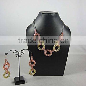 Fashion Jewelry Western Style Necklace and Earrings Brass & Copper Finish