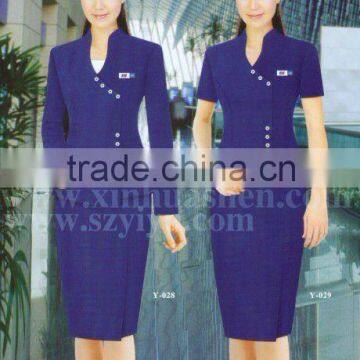 Wholesale handmade stewardess airline skirt uniform suit