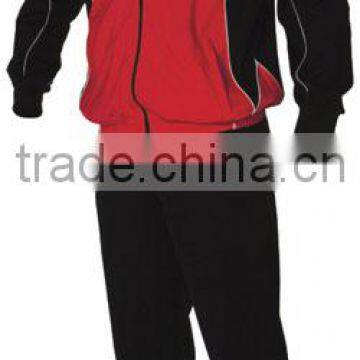 2015 custom Tracksuit sports wear black Red