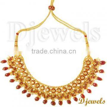 Gold Kundan Necklaces jewelery, 22K Kundan Necklaces, Indian Kundan jewellery