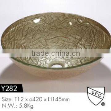 Glass vessel, Glass basin, Glass sink Y282