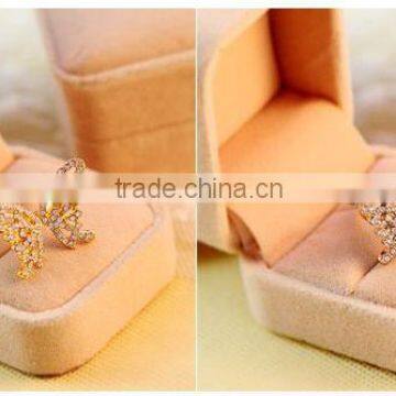 Bulk Popular in World Women Crystal Butterfly Diamante Rings photo-3