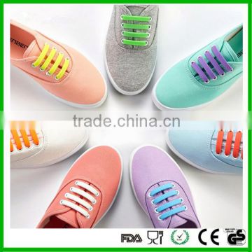 Fashion silicone kids adults shoe laces shoelaces no tie lazy shoelaces