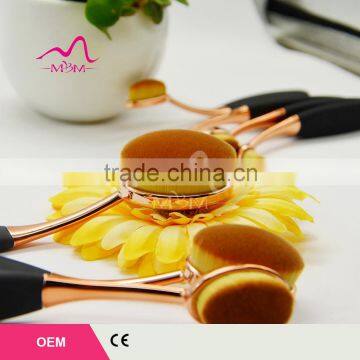 Hot Sale!!! 10pcs Toothbrush Make Up Brushes Kit Private Label Rose gold Foundation Powder Makeup Oval Cream Puff Brushes