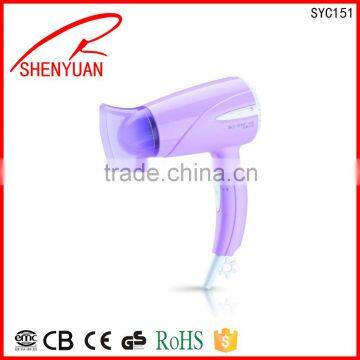 Mini DC motor travel hair dryer Foldable design made in china hot selling USA