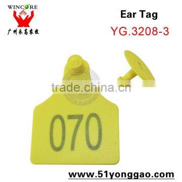 Livestock cow ear tag with laser printing number cow ID tag animal ear tag