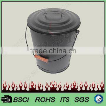 Manufacturer supply excellent quality black iron coal bucket with lid