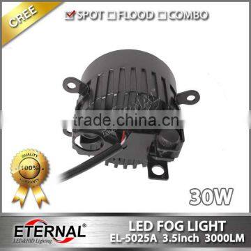 3.5in 30W Jeep Wrangler Rubicon Universal Led Fog Light 4x4 Offroad Truck Trailer Vehicles Work Led Driving Lamp photo-2