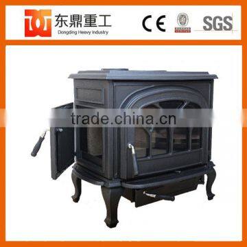 Big Size Indoor Freestanding Enamel Fireplace/wood burning stove for Home heating DHF737