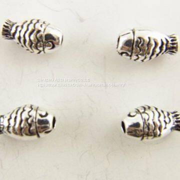 Silver Fish Spacer Beads , Animal Shape Jewelry DIY Beads