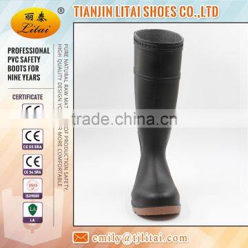 Black Steel Toe PVC Boots for Men photo-2