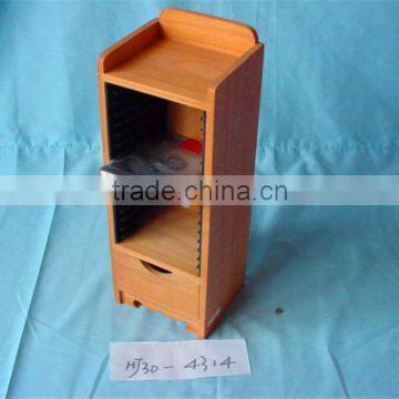 DVD Tower CD Rack Cherry Multimedia Shelf,factory Price Wood Muti-useful CD Racks With Wateroof Lacquering photo-5