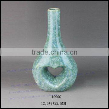 mini and large blue ceramic vase