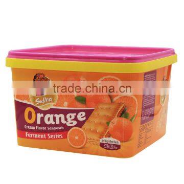 2.7L IML Biscuit Plastic Container With Lid,Square PP Biscuit Box,IML Food Container. photo-6