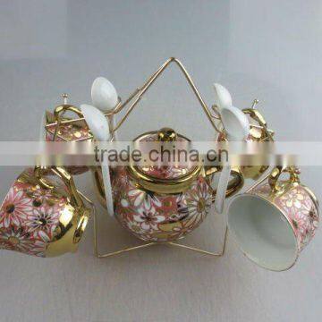 Stock porcelain coffee set with decal